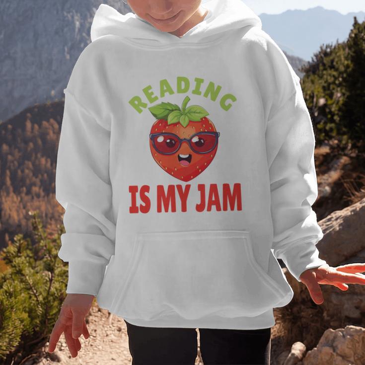 Back To School Reading Is My Jam School Librarian Premium Tri-Blend Graphic Kid Hoodie