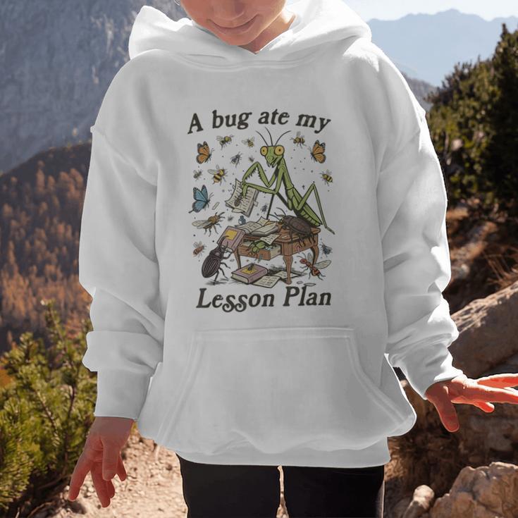 Bug Lover Insect Back To School A Bug Ate My Lesson Plan Graphic Kid Hoodie