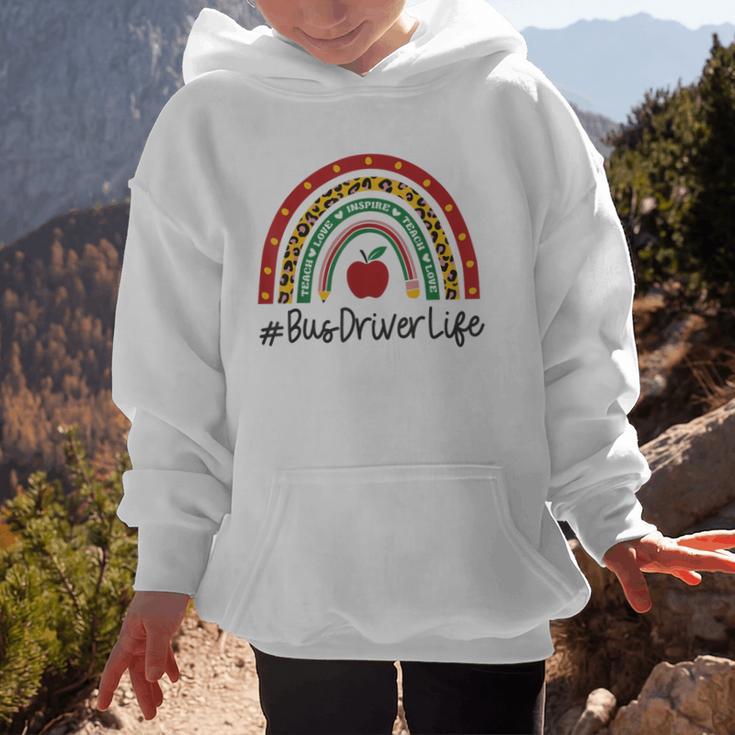 Bus Driver Rainbow Appreciation Day Hello Back To School Graphic Kid Hoodie