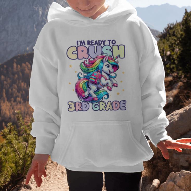 Crush 3rd Grade Girls Back To School Unicorn First Day Cute Graphic Kid Hoodie Crush 3rd Grade Girls Back To School Unicorn First Day Cute Graphic Kid Hoodie