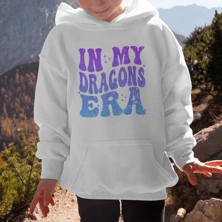In My Dragons Era Back To School Spirit Game Retro Groovy Graphic Kid Hoodie In My Dragons Era Back To School Spirit Game Retro Groovy Graphic Kid Hoodie
