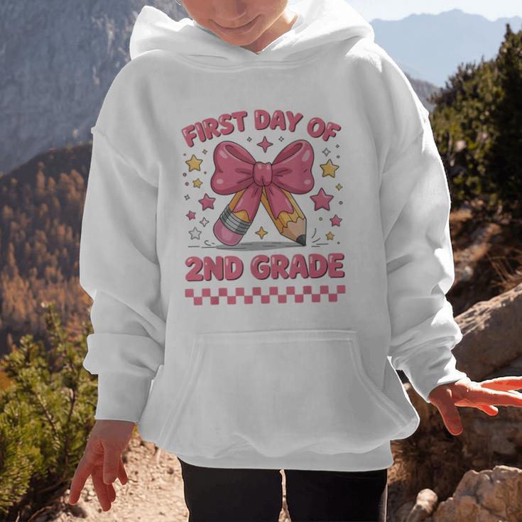 First Day Of 2nd Grade Coquette Back To School Girls Kids Graphic Kid Hoodie First Day Of 2nd Grade Coquette Back To School Girls Kids Graphic Kid Hoodie