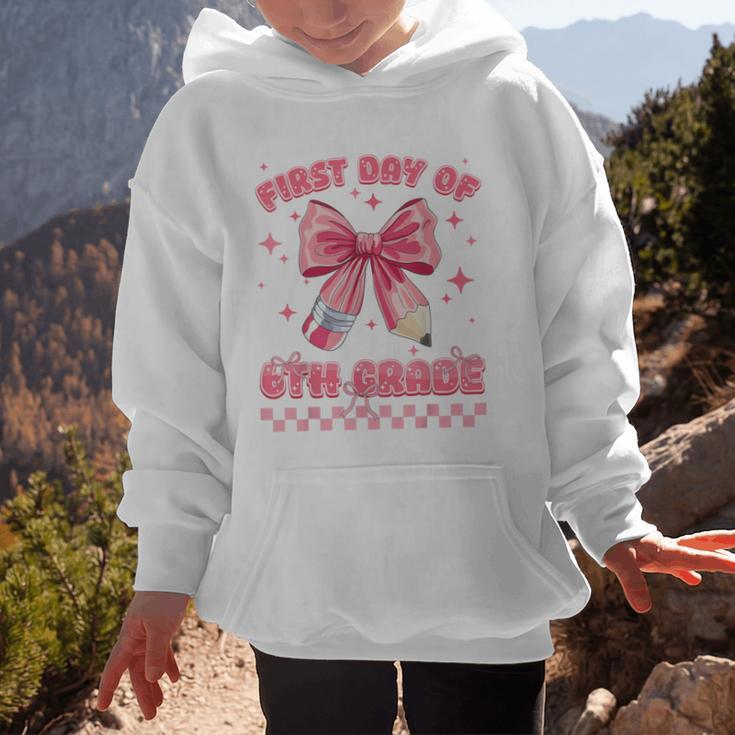 First Day Of 6th Grade Coquette Back To School Girls Kids Graphic Kid Hoodie