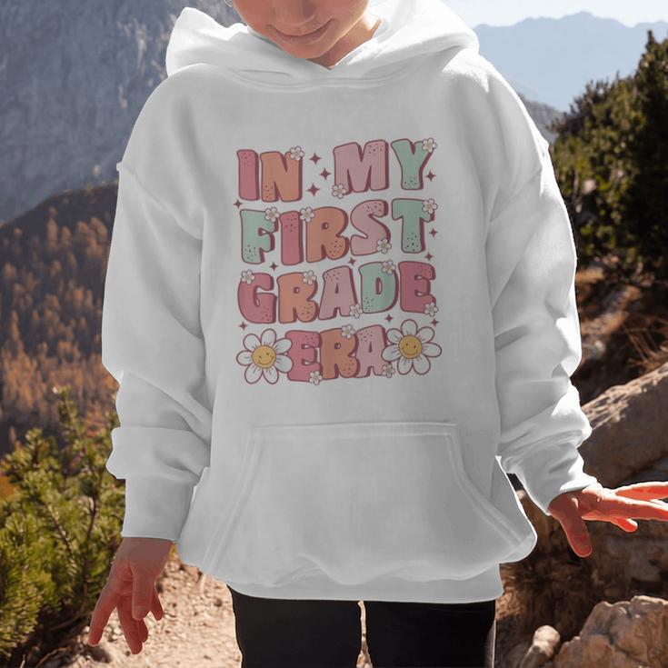 In My First Grade Era Cute Groovy 1st Grade Back To School Graphic Kid Hoodie In My First Grade Era Cute Groovy 1st Grade Back To School Graphic Kid Hoodie