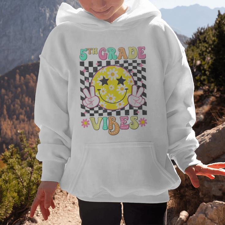 Girls 5th Grade Vibes Smile Face Back To School Fifth Grade Graphic Kid Hoodie Girls 5th Grade Vibes Smile Face Back To School Fifth Grade Graphic Kid Hoodie