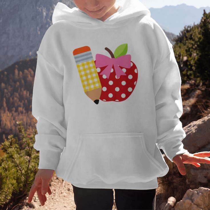 Girls Back To School Apple Toddler First Day Of Preschool Graphic Kid Hoodie