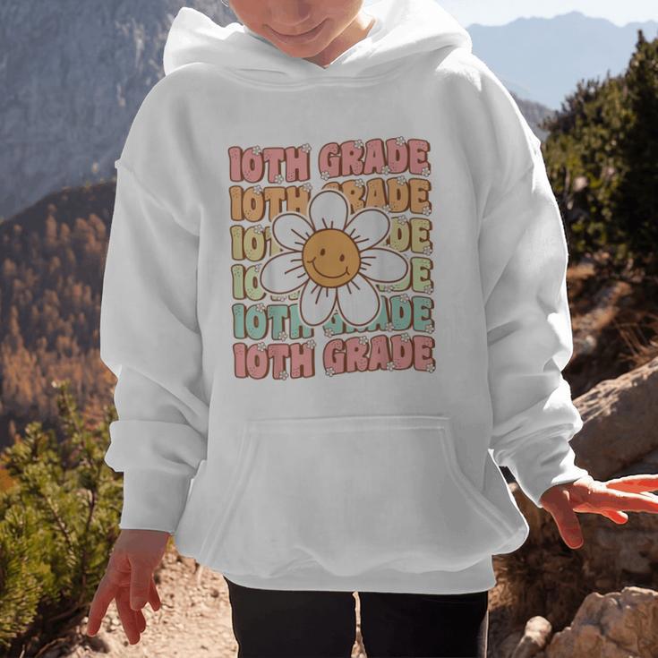 Groovy 10th Grade Back To School First Day Of Tenth Grade Graphic Kid Hoodie Groovy 10th Grade Back To School First Day Of Tenth Grade Graphic Kid Hoodie
