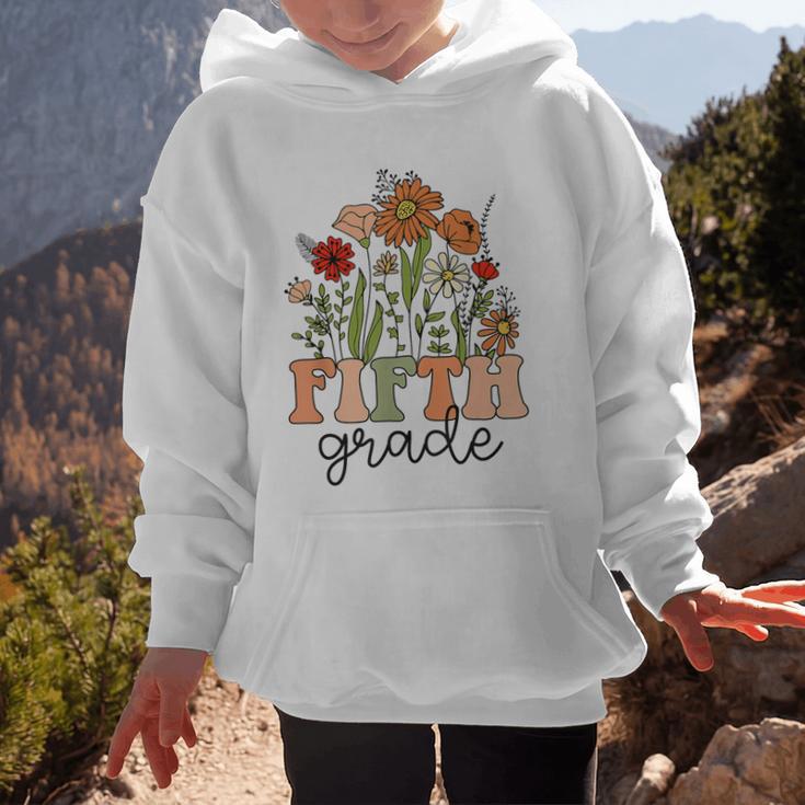Groovy Fifth Grade Wildflowers Back To School 5th Grade Graphic Kid Hoodie Groovy Fifth Grade Wildflowers Back To School 5th Grade Graphic Kid Hoodie