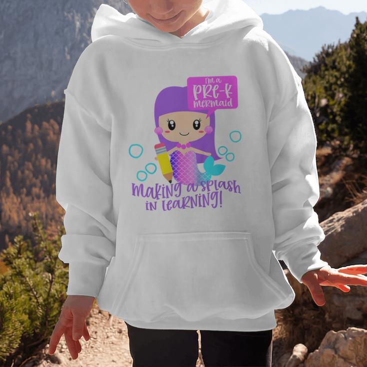 Kids Pre K Mermaid Back To School Toddler Girl First Day Of Prek Graphic Kid Hoodie