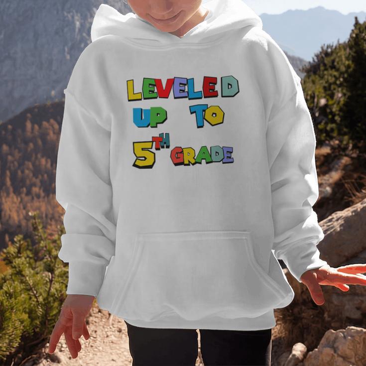 Leveled Up To 5th Grade Back To School Kids Boys Premium Tri-Blend Graphic Kid Hoodie Leveled Up To 5th Grade Back To School Kids Boys Premium Tri-Blend Graphic Kid Hoodie