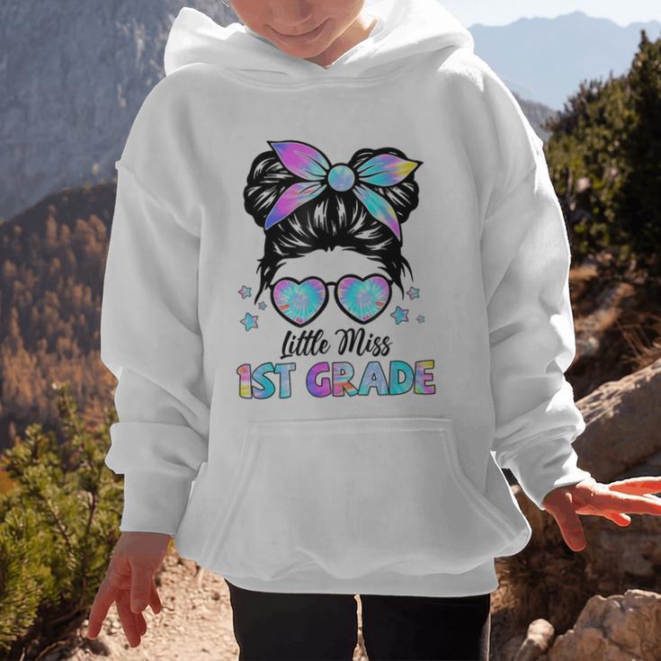 Little Miss 1st Grade Messy Bun Back To School Girls Kids Graphic Kid Hoodie Little Miss 1st Grade Messy Bun Back To School Girls Kids Graphic Kid Hoodie