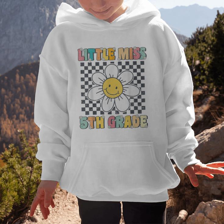 Little Miss 5th Grade Retro Groovy 5th Grade Back To School Graphic Kid Hoodie Little Miss 5th Grade Retro Groovy 5th Grade Back To School Graphic Kid Hoodie