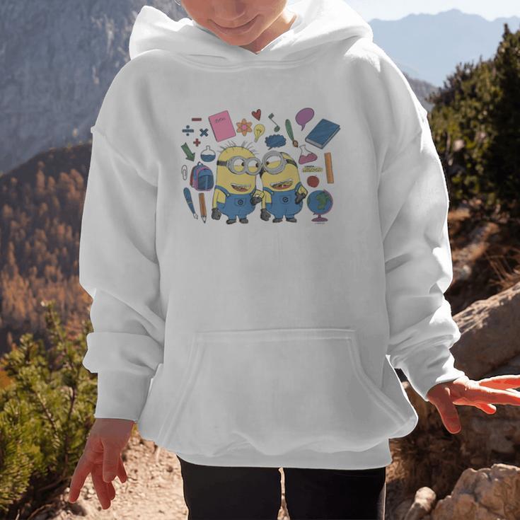 Minions Back To School Sketched Graphic Kid Hoodie