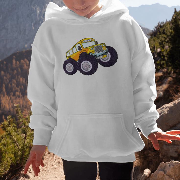 Monster Truck School Bus Yellow Back To School Kids Toddler Graphic Kid Hoodie Monster Truck School Bus Yellow Back To School Kids Toddler Graphic Kid Hoodie