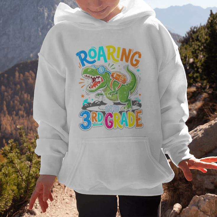 Roaring Into 3rd Grade Back To School Dinosaurus T-Rex Premium Tri-Blend Graphic Kid Hoodie Roaring Into 3rd Grade Back To School Dinosaurus T-Rex Premium Tri-Blend Graphic Kid Hoodie