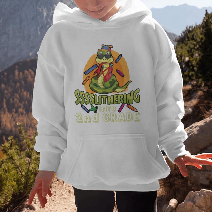 Slithering Into 2nd Grade First Day Back To School Snake Performance Graphic Kid Hoodie Slithering Into 2nd Grade First Day Back To School Snake Performance Graphic Kid Hoodie