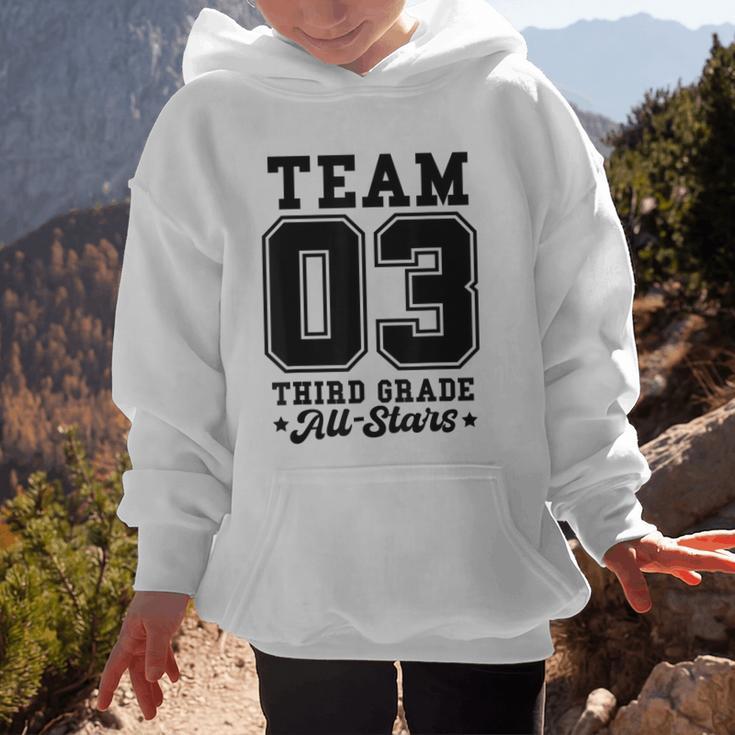 Team 3rd Grade All-Stars Back To School Sports Jersey Graphic Kid Hoodie
