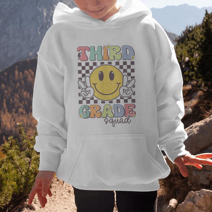 Third Grade Squad Smile Face 3rd Grade Back To School Graphic Kid Hoodie