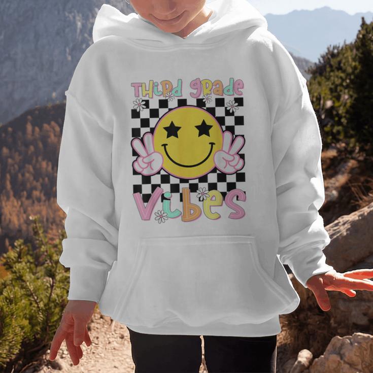 Third Grade Vibes Groovy Smile Face Back To School Girl Kid Graphic Kid Hoodie Third Grade Vibes Groovy Smile Face Back To School Girl Kid Graphic Kid Hoodie