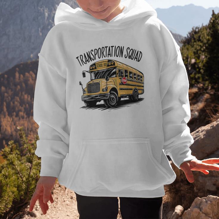 Transportation Squad Bus Drivers Back To School Graphic Kid Hoodie Transportation Squad Bus Drivers Back To School Graphic Kid Hoodie