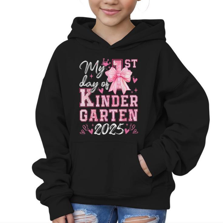My 1st Day Of Kindergarten 2025 Back To School Girls Graphic Kid Hoodie