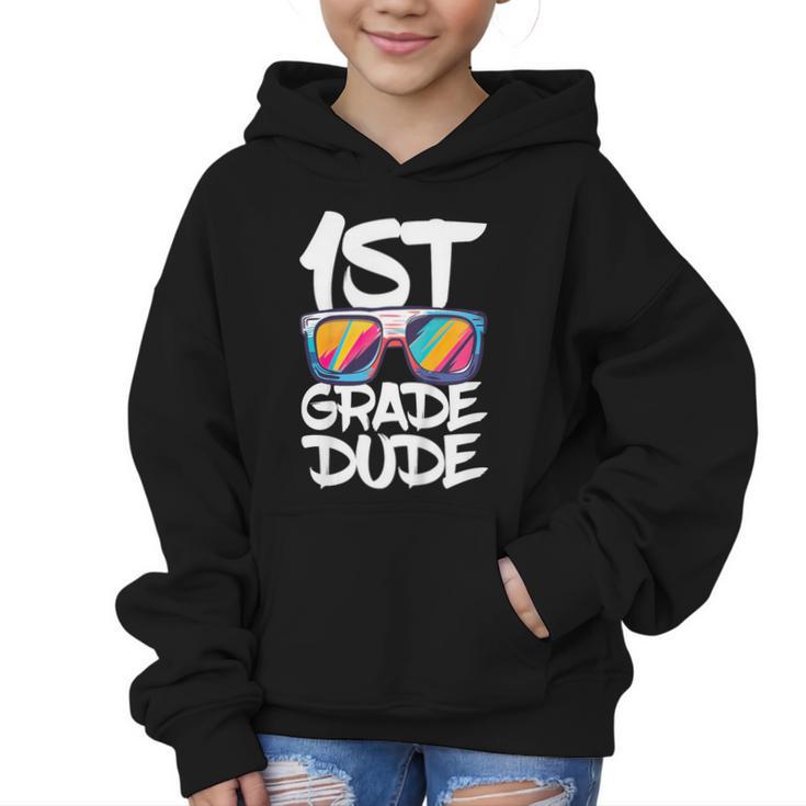 1st Grade Dude Shirt Back To School First Grade Boy Girl Graphic Kid Hoodie