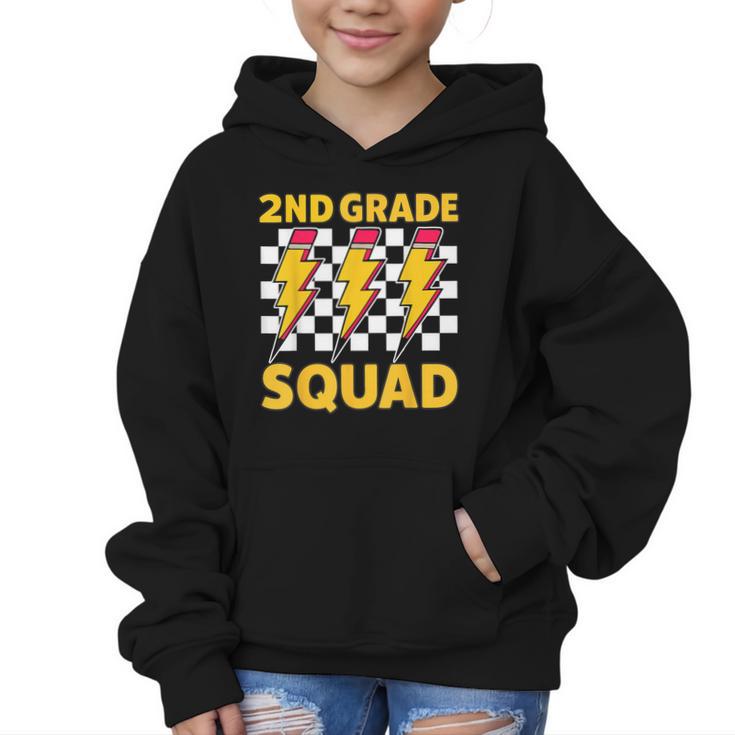 2nd Grade Lightning Bolt Second Grade Squad Back To School Graphic Kid Hoodie