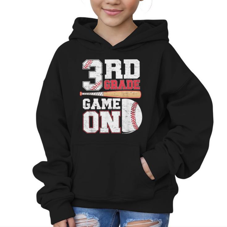 3rd Grade Game On Back To School Baseball Boy Third Grade Graphic Kid Hoodie