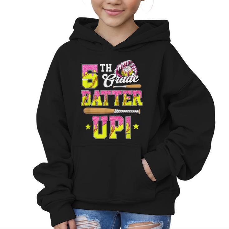 5th Grade Butter Up Softball Ice Cream Drip Back To School Graphic Kid Hoodie