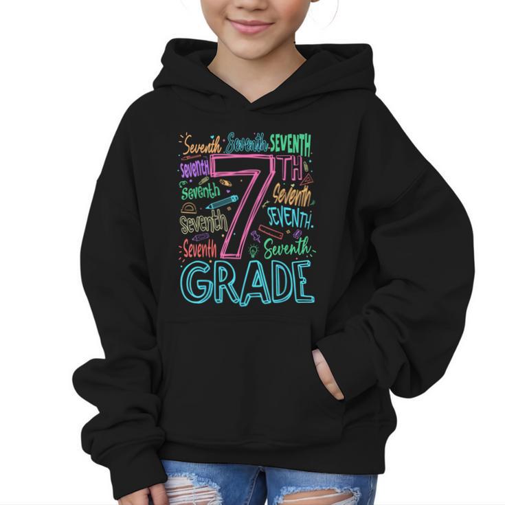 7th Grade Typography Team Seventh Grade Back To School Kids Graphic Kid Hoodie