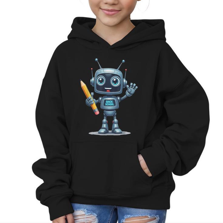 Back To School 2025 Robot Pencil For Kids Graphic Kid Hoodie