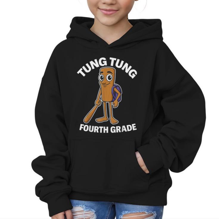 Back To School 4th Grade Italian Brainrot Tung Tung Sahur Graphic Kid Hoodie