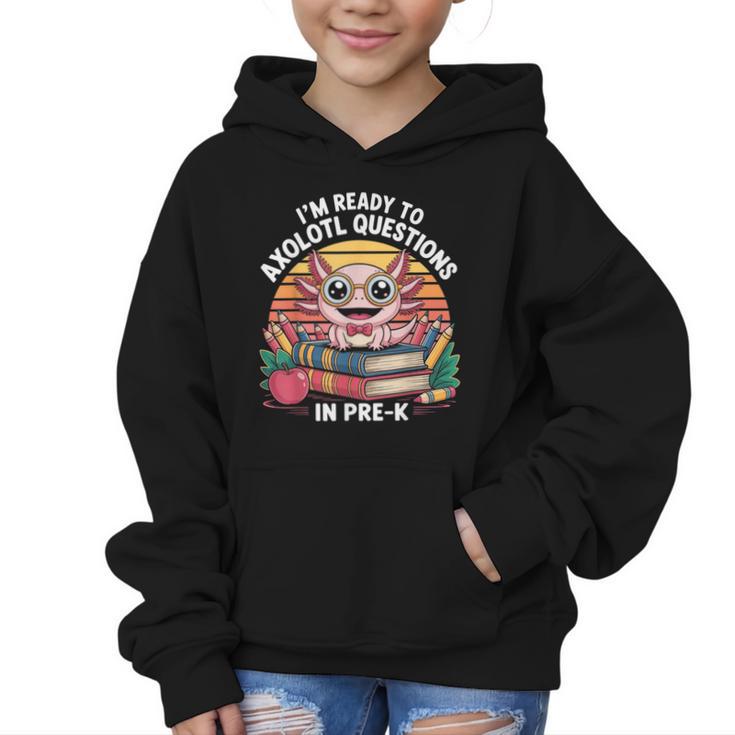 Back To School Axolotl Design For Pre-K Students Graphic Kid Hoodie