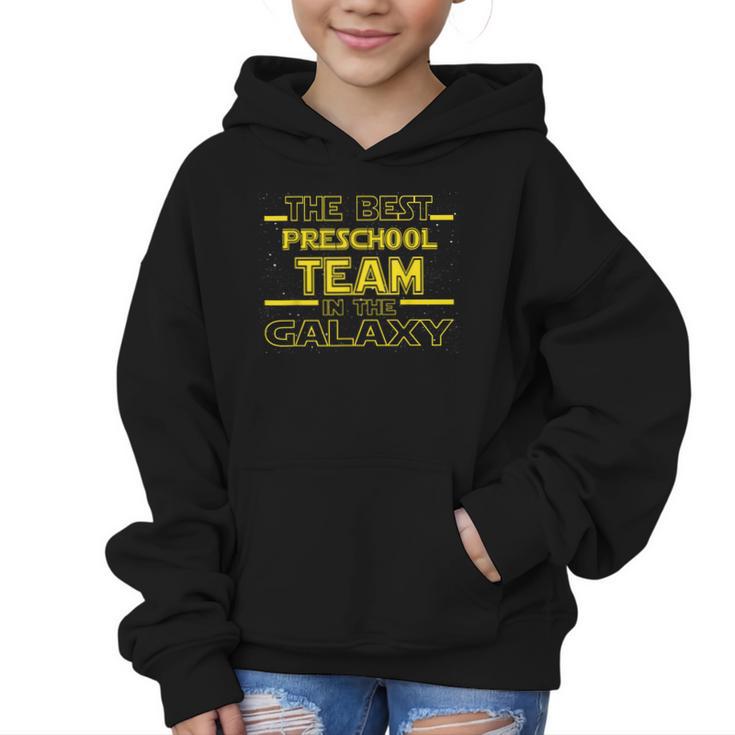 Back To School Best Preschool Team In The Galaxy Space Out Graphic Kid Hoodie
