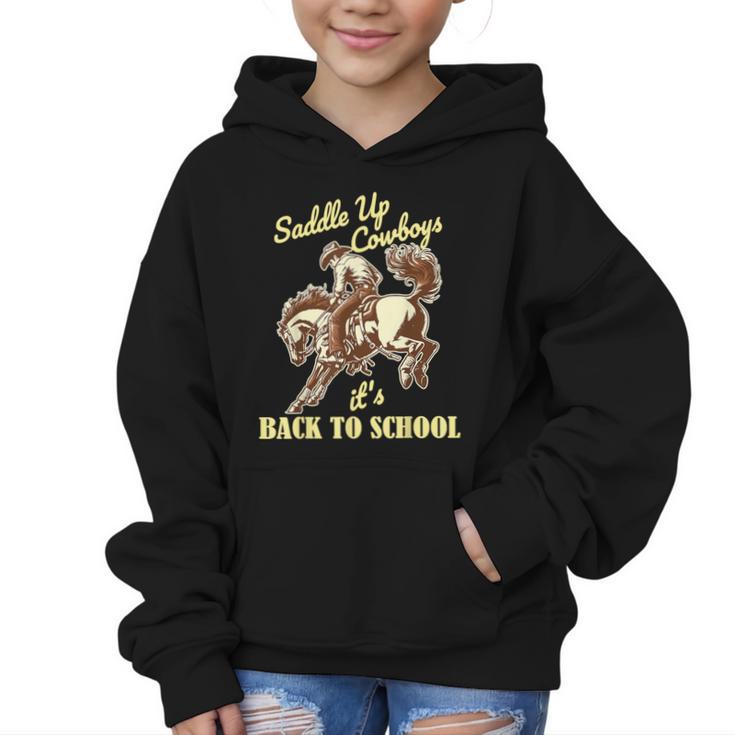 Back To School Cowboy Rodeo Country Western Saddle Up Boys Graphic Kid Hoodie