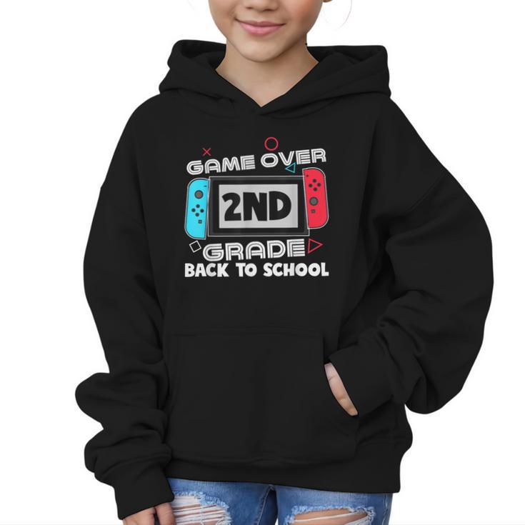 Back To School Game Over 2nd Grade Gamer Kids Boys Graphic Kid Hoodie
