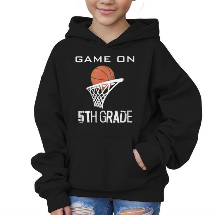 Back To School Game On 5th Grade Basketball Kids Graphic Kid Hoodie