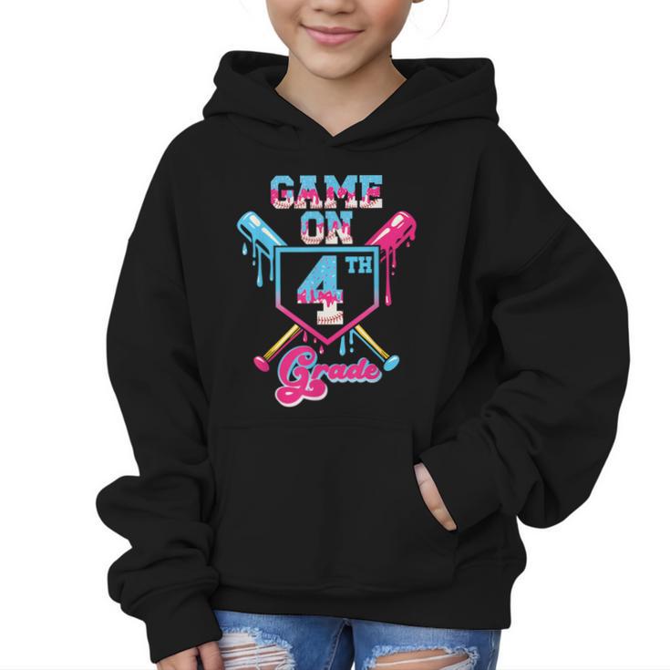 Back To School Game On Fourth Grade Baseball First Day Boys Graphic Kid Hoodie