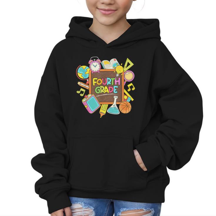 Back To School Hello Fourth Grade Team 4th Grade Boys Girls Graphic Kid Hoodie