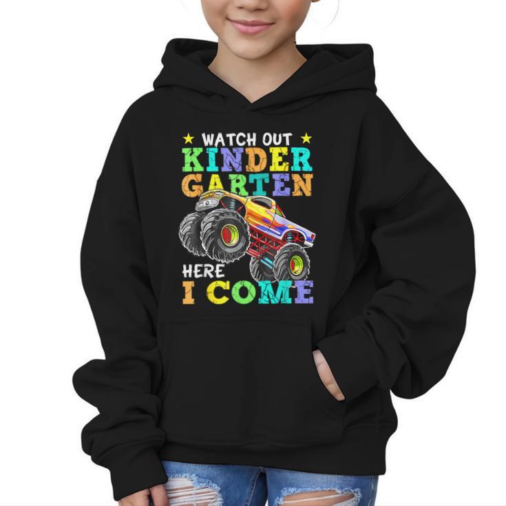 Back To School Kindergarten Here I Come For Boy Kid Truck Graphic Kid Hoodie
