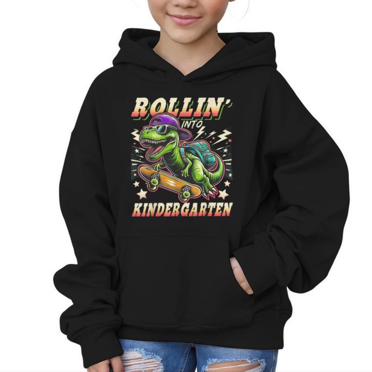 Back To School Kindergarten Dinosaur First Day Of School Boy Graphic Kid Hoodie