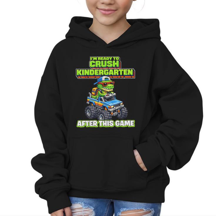 Back To School Kindergarten Retro Monster Truck Dinosaur Boy Graphic Kid Hoodie