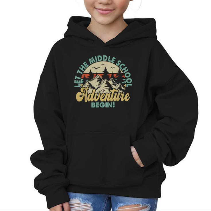 Back To School Let The Middle School Adventure Begin Graphic Kid Hoodie