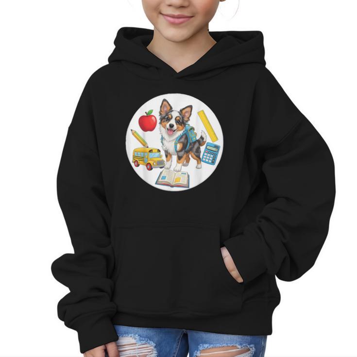 Back To School Miniature American Shepherd Dog Boys Girls Graphic Kid Hoodie