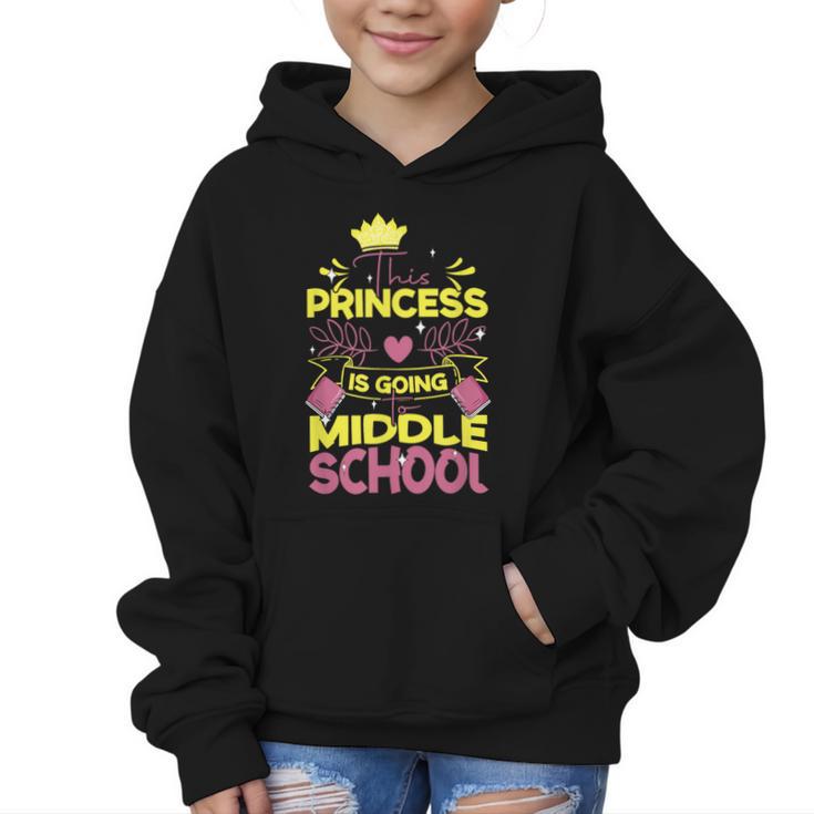 Back To School This Princess Is Going To Middle School Graphic Kid Hoodie