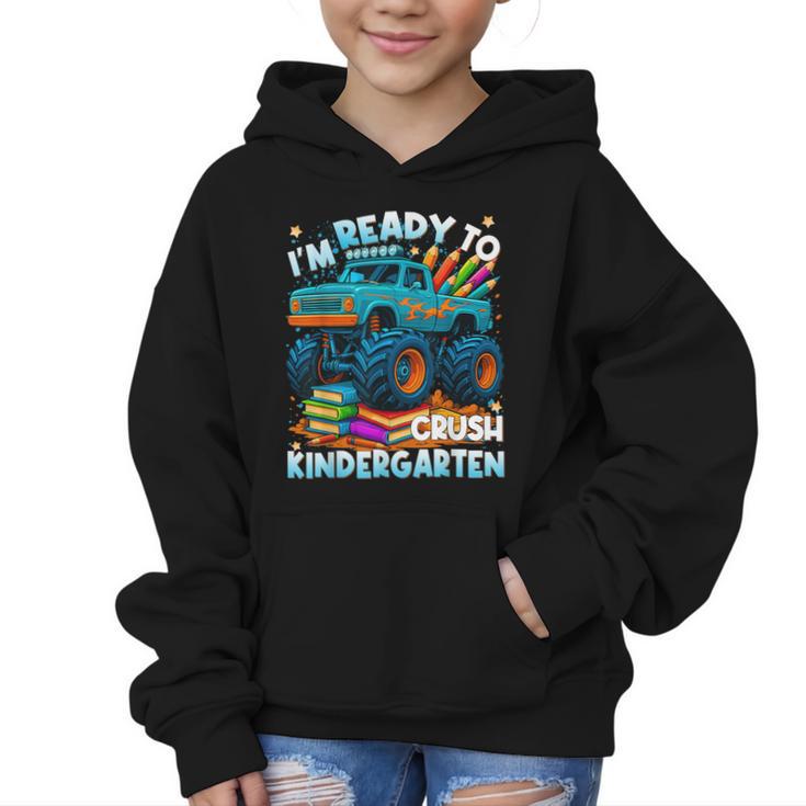 Back To School Ready To Crush Kindergarten Monster Truck Boy Graphic Kid Hoodie