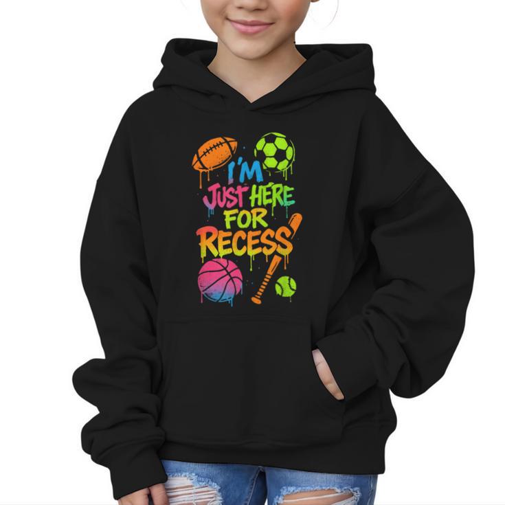 Back To School Sports Basketball Football Recess Graphic Kid Hoodie