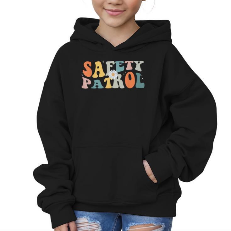 Back To School Student Safety Patrol Groovy Retro Graphic Kid Hoodie
