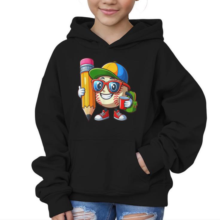 Baseball Lovers Pencil Back To School Kids Boys Girls Graphic Kid Hoodie