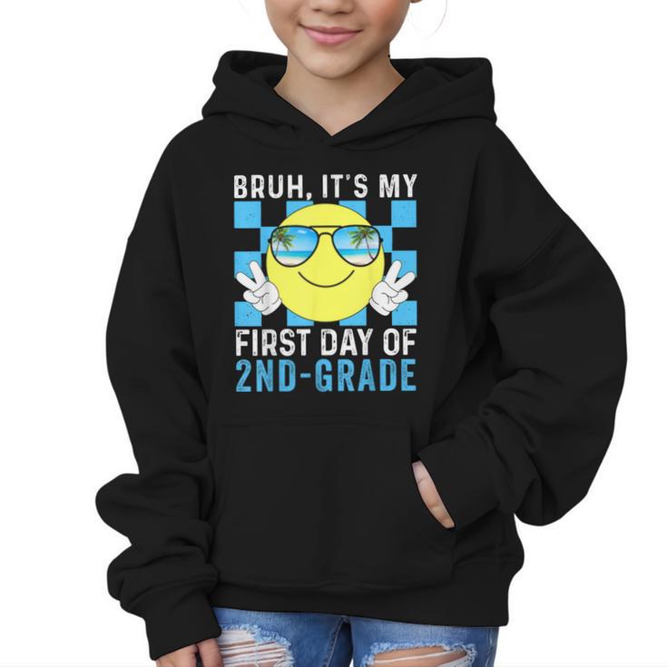 Bruh It's My First Day Of 2nd-Grade Back To School Kids Boys Graphic Kid Hoodie